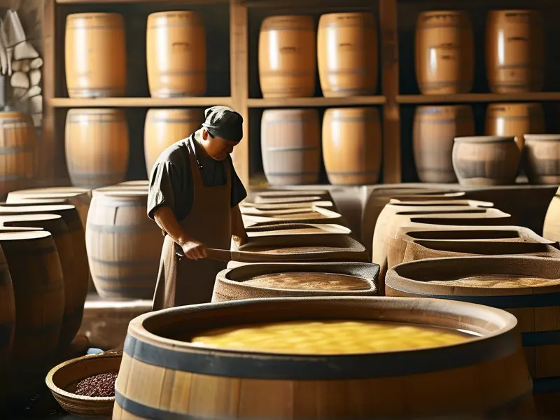 传统黄酒酿造工艺现场展示