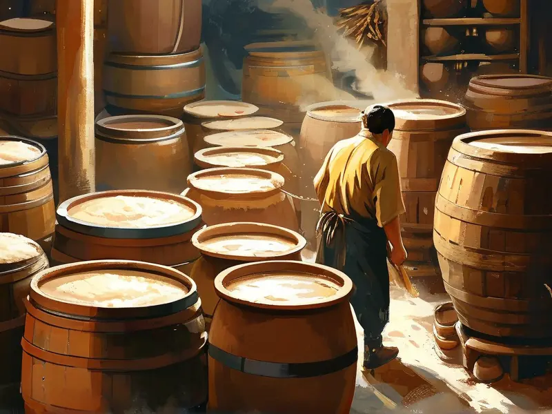 传统黄酒酿造工艺现场展示