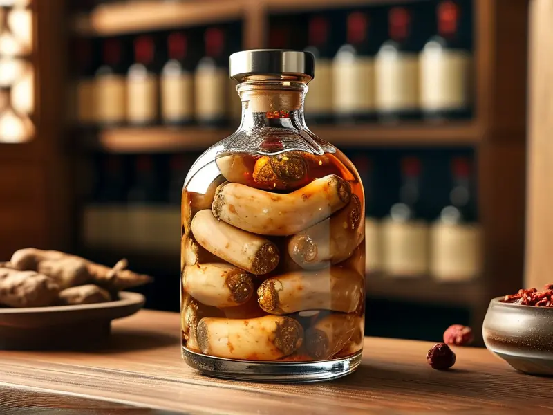 传统虎鞭泡酒成品展示