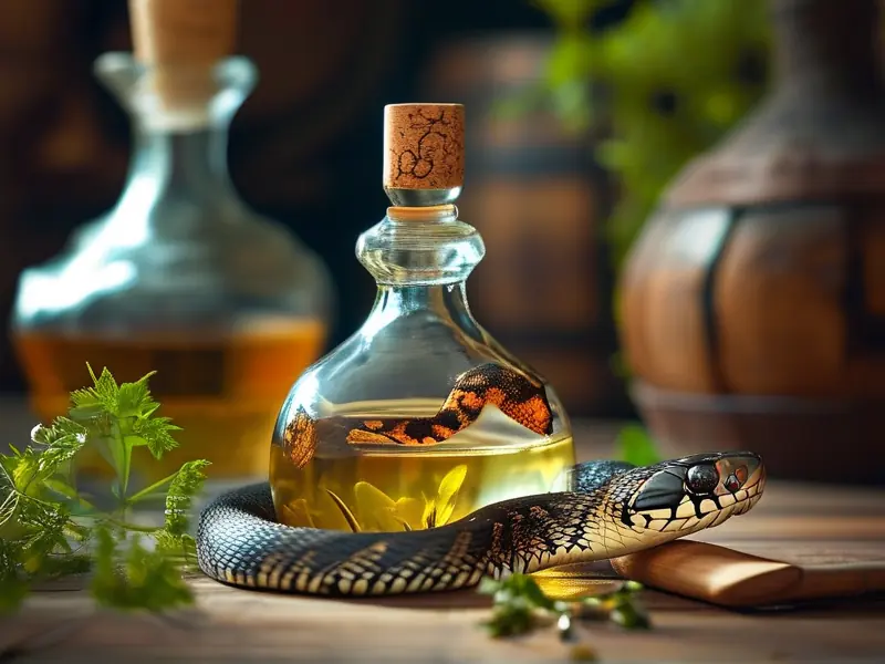 活蛇泡酒的制作过程展示