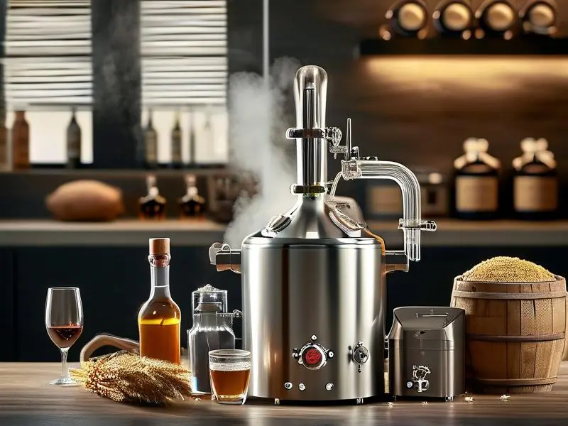 小型机械酿酒设备工作实景图