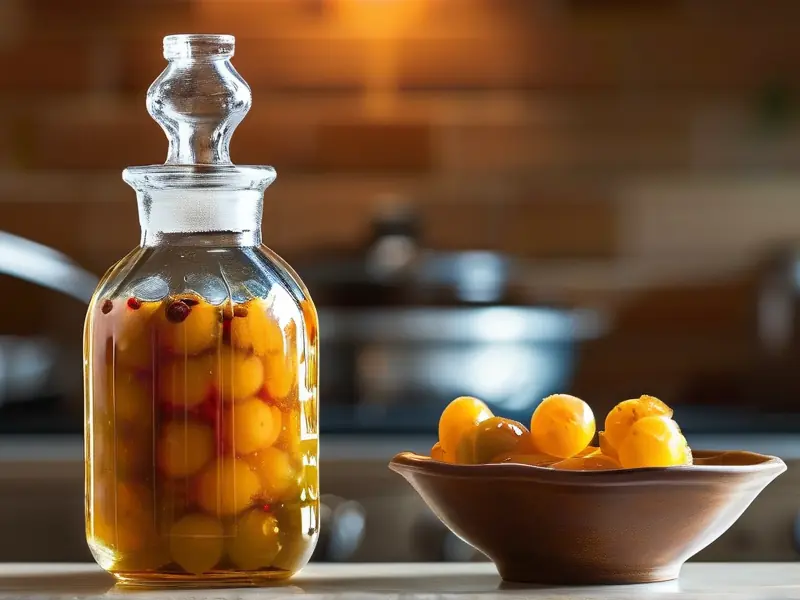 家庭自制嘉宝果酒原料与发酵过程展示