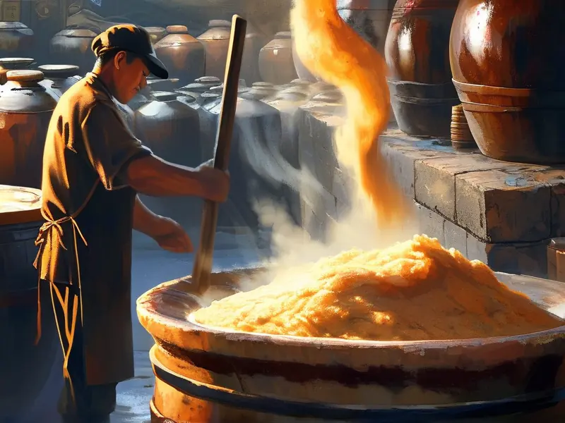 传统酱香型白酒酿造工艺实拍图