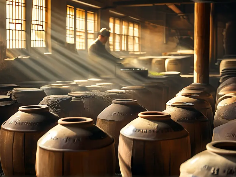 江苏洋河酒厂传统酿酒场景