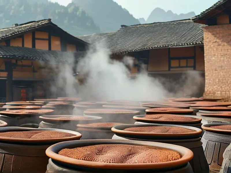 酱香白酒传统生产工艺现场实拍图