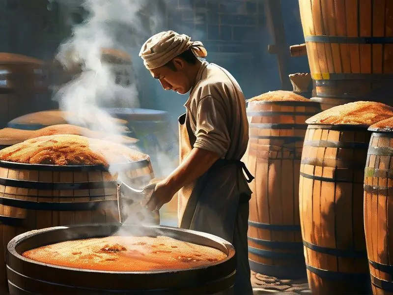 传统酱香酒酿造过程实拍