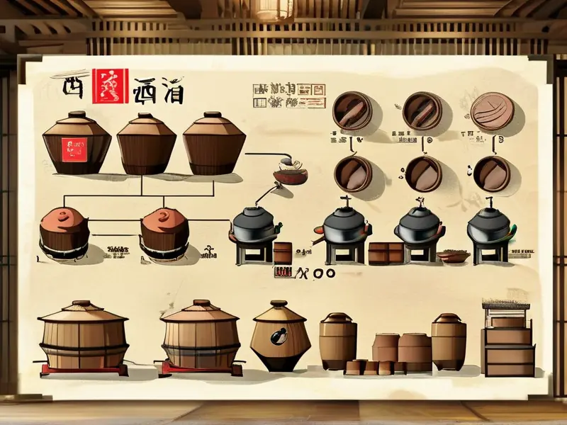 酱香酒12987酿造工艺流程图