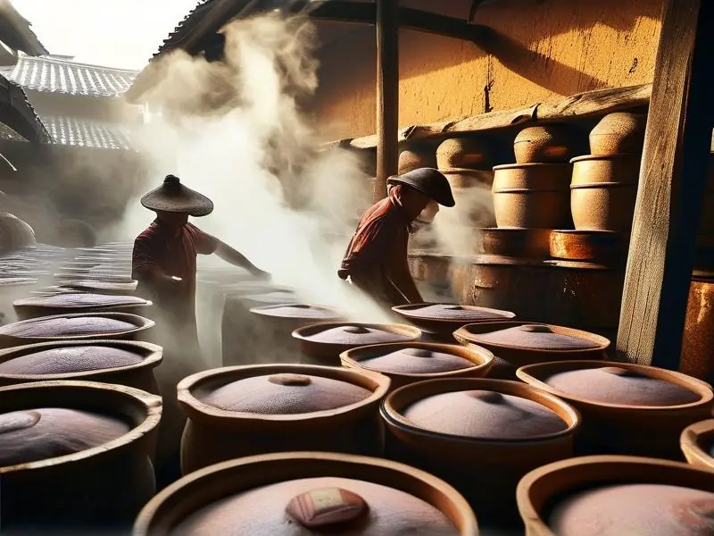 传统酱香型白酒12987工艺酿造现场