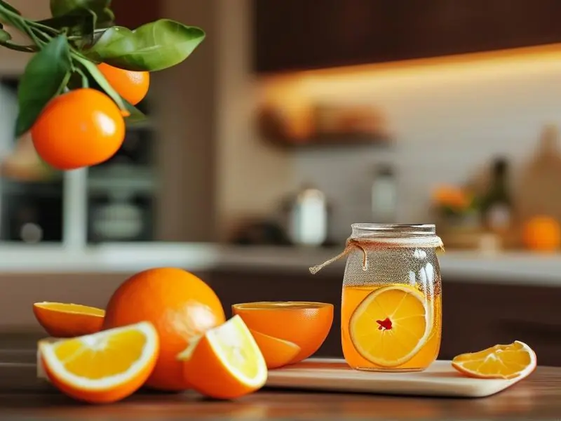 家庭自制橙子酒的制作过程展示