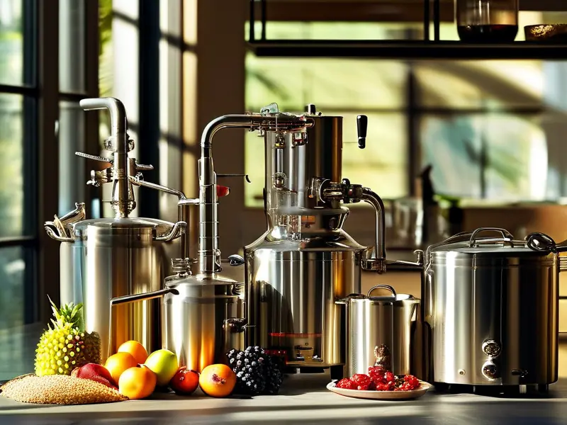 家用全套酿酒设备实拍图及原料展示