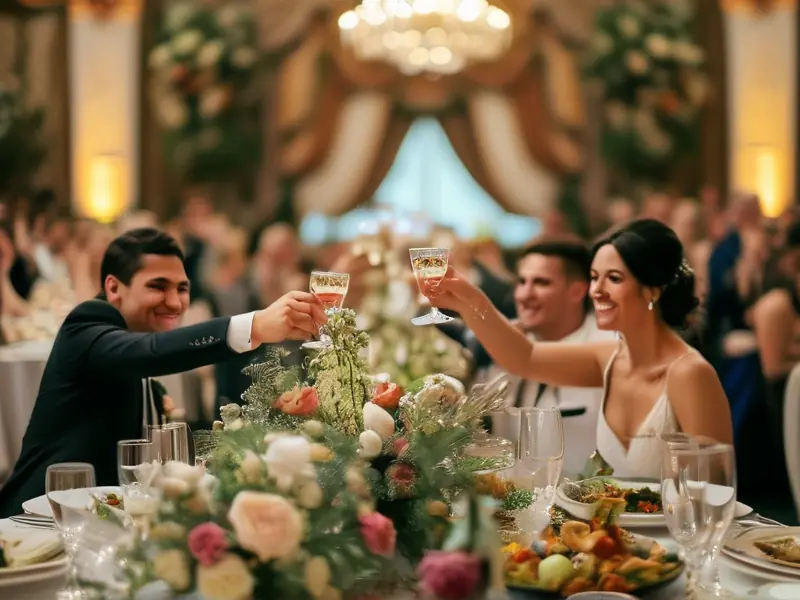 新人婚礼敬酒现场