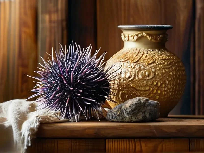 金刚刺果实与酿酒器具的静物摄影