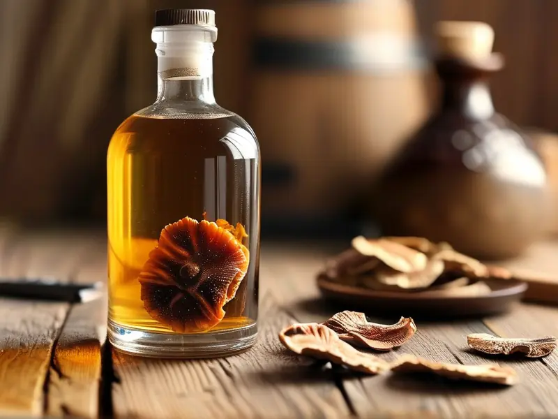 浸灵芝酒的成品展示