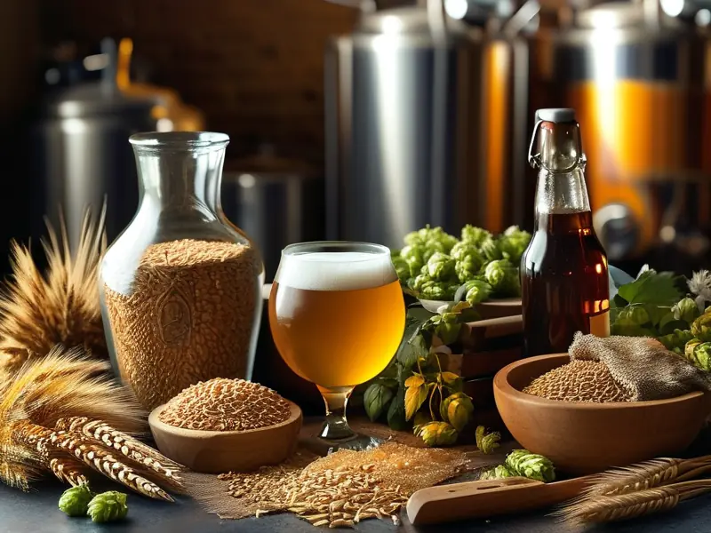 精酿啤酒配方原料和酿酒设备