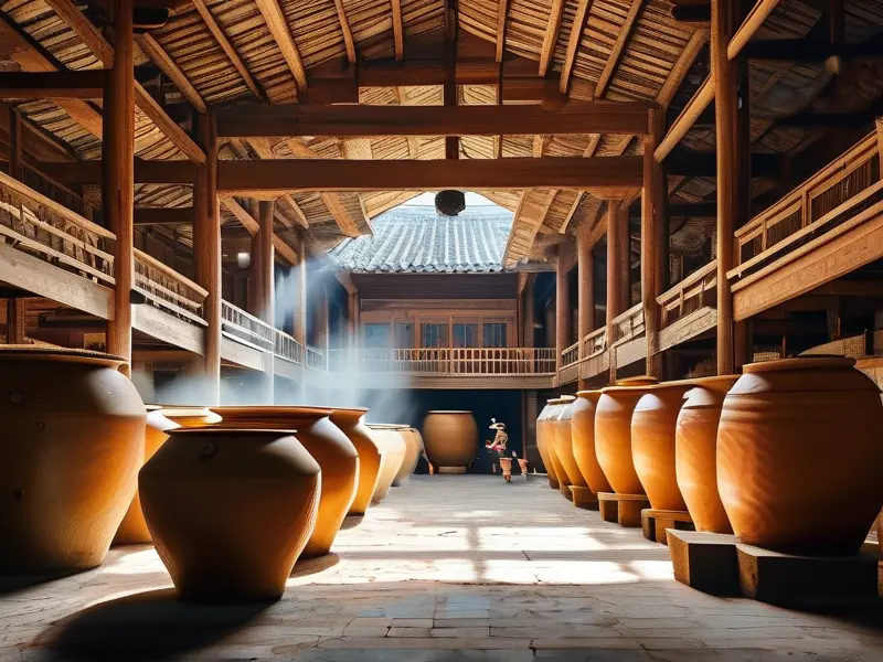 金粮酿酒有限责任公司传统酿造车间实景