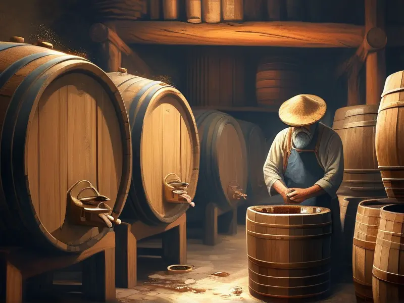 传统酿酒师傅操作12987工艺