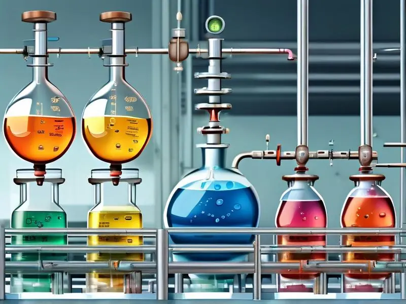 酒的酿造化学生产流程示意图