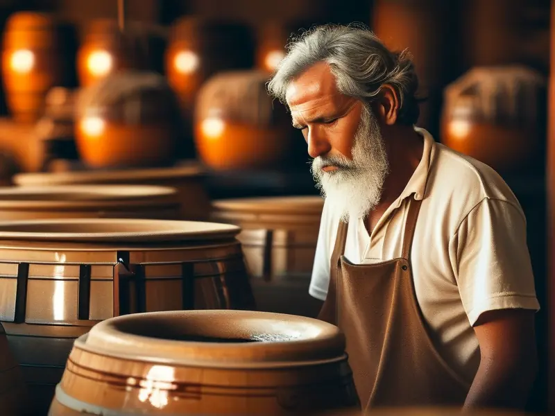 传统酿酒工艺现场实拍图