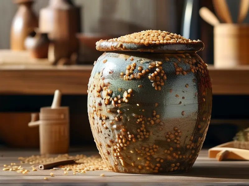 传统酒曲发酵过程实拍图