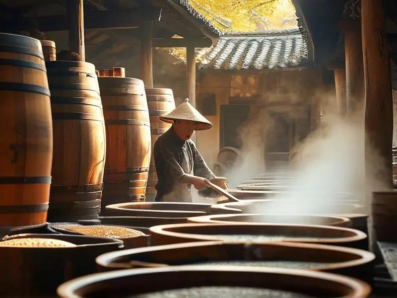 传统酿酒工艺中的发酵过程