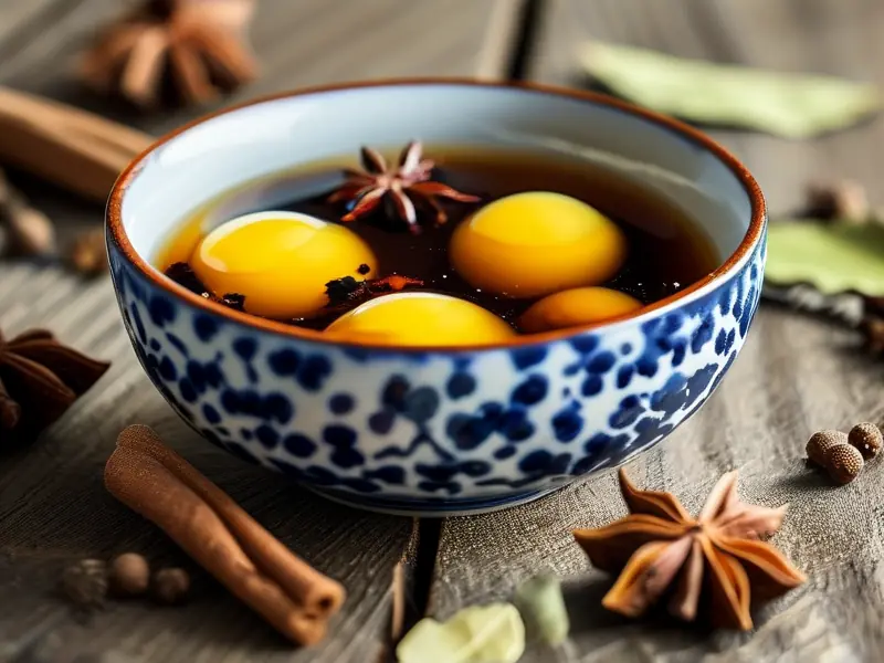 传统酒做盐蛋腌制过程特写