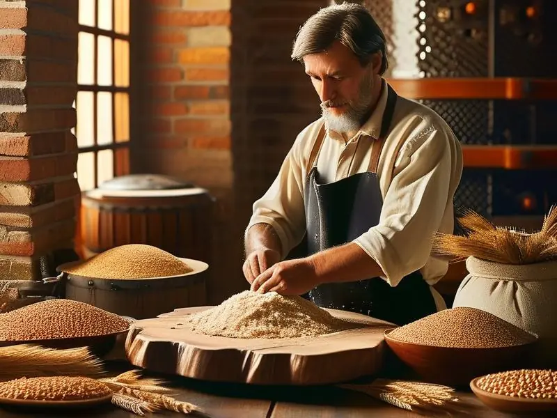 酒厂师傅手工制作酒曲的工艺流程实拍