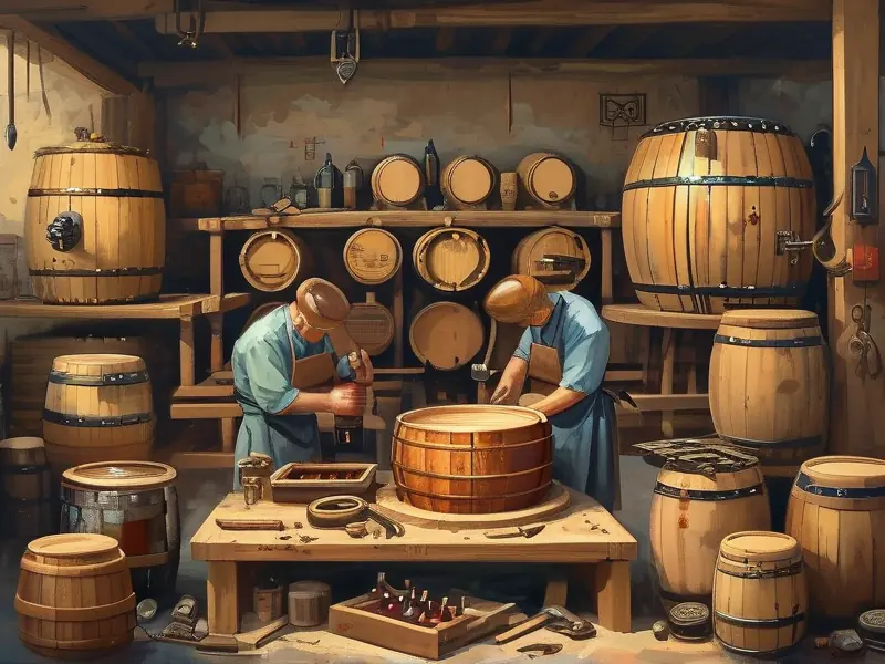 传统工匠手工制作酒海过程实拍