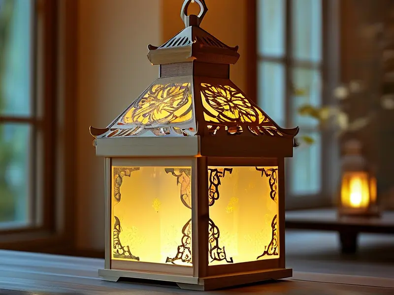 酒盒子改造的创意灯笼展示