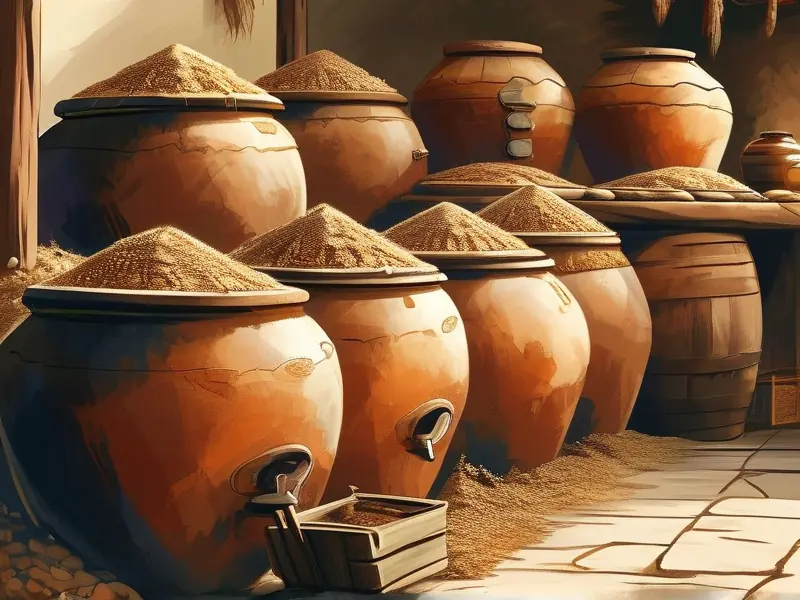 传统酒曲制作过程展示