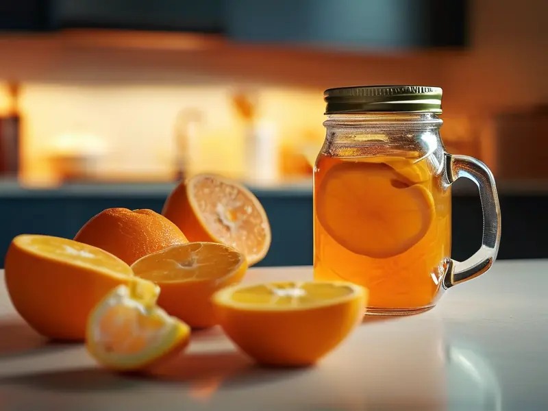 自制橘子酒发酵过程实拍图