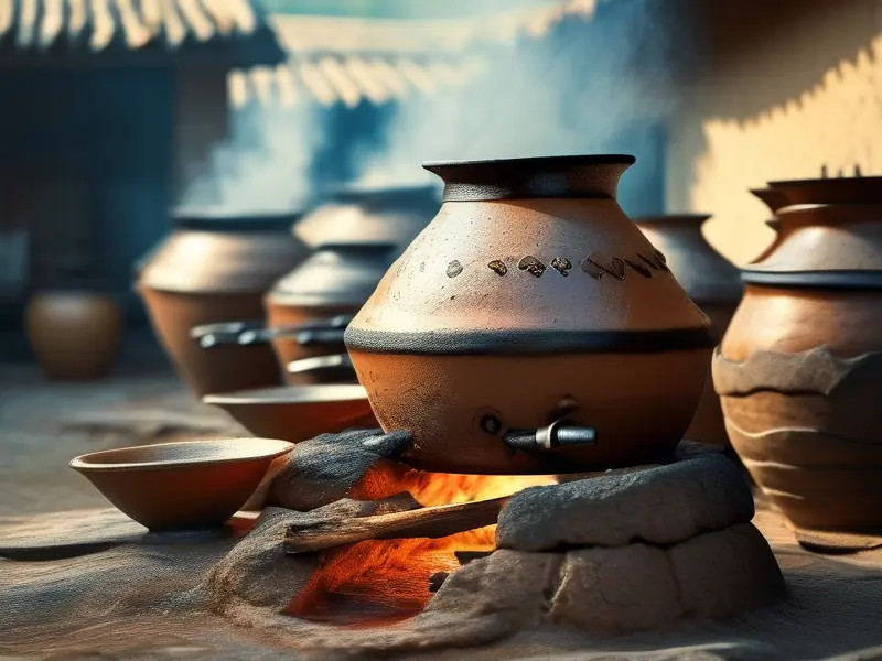 传统土法烤酒蒸馏现场实拍图