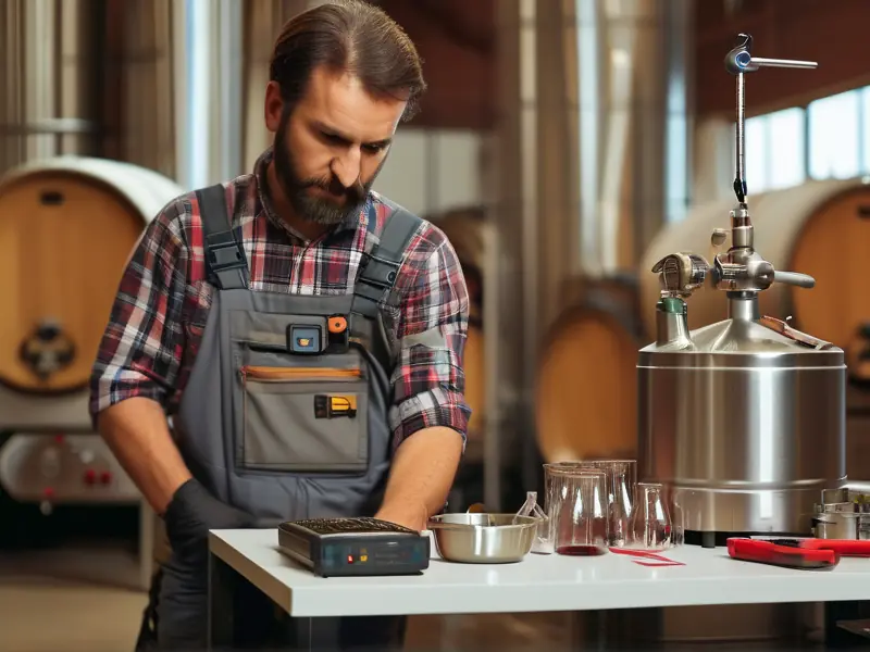 专业酿酒师现场演示烤酒技术操作流程