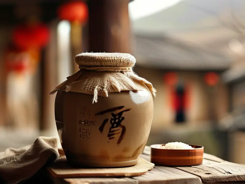 传统客家米酒与酿造原料展示