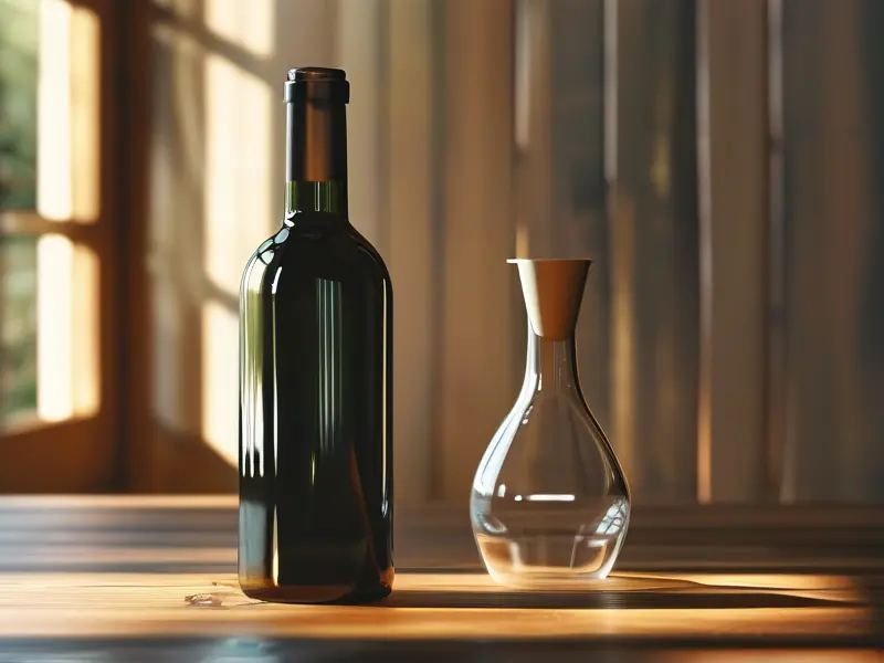 空酒瓶装酒方法示意图
