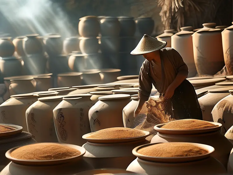 坤沙工艺传统酿酒现场实拍