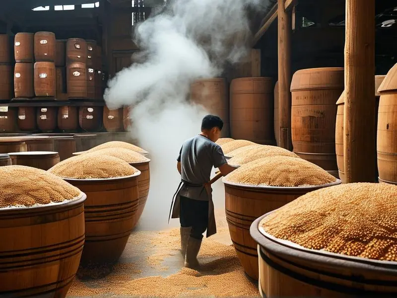 李渡酒厂传统酿酒场景展示