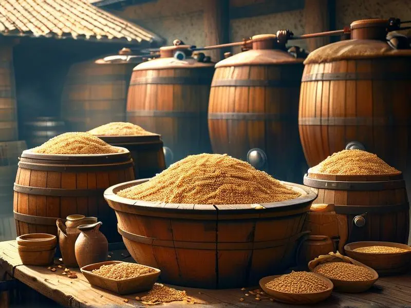 传统粮食酿酒发酵过程实景展示