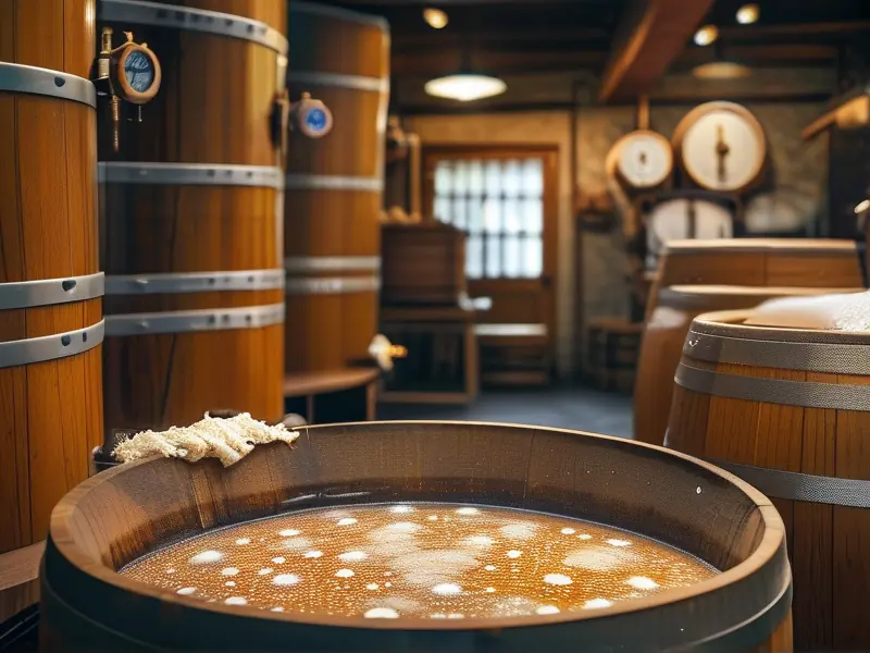 传统粮食酿酒发酵过程实景