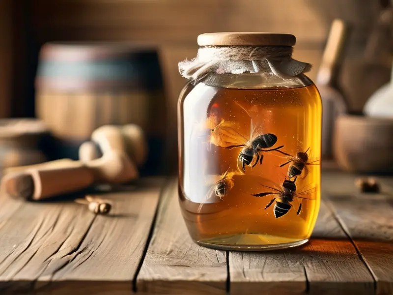 传统马蜂泡酒成品展示