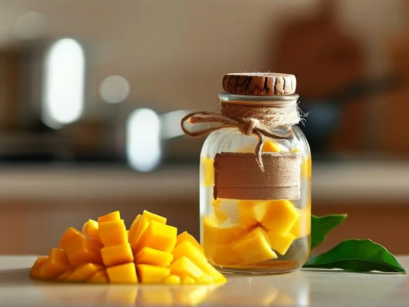 芒果泡酒制作过程实拍图