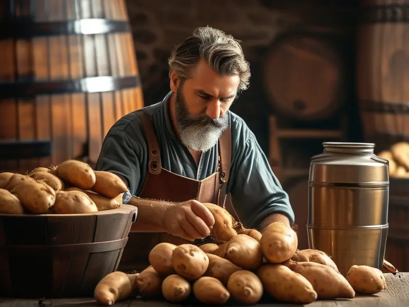 毛薯酒制作过程