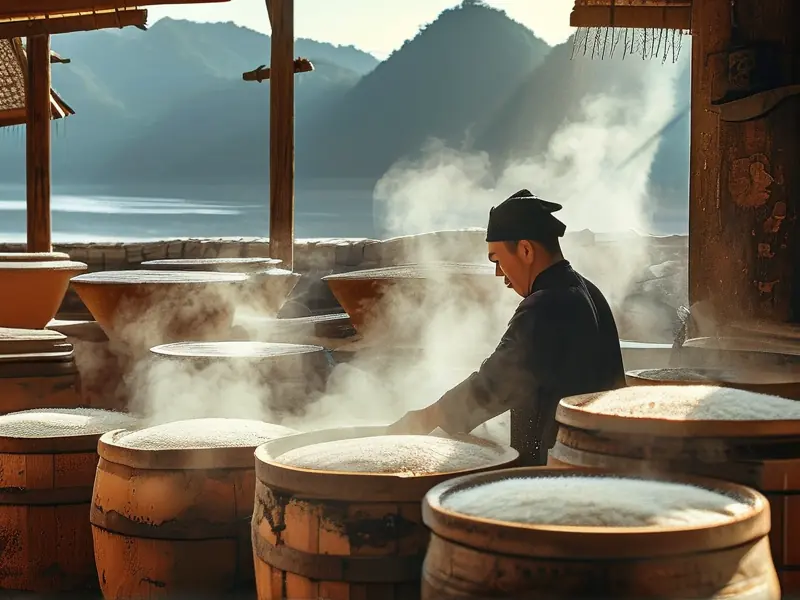 茅台镇酱香型白酒传统酿造工艺实景