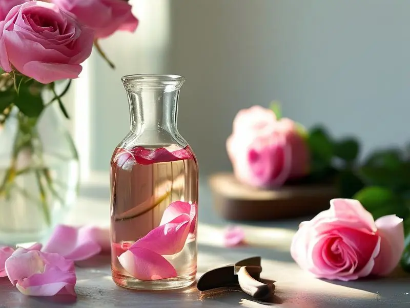 自制玫瑰花泡酒成品展示