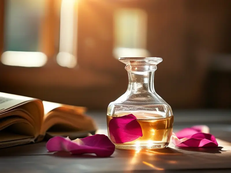 玫瑰花瓣浸泡酿酒过程特写