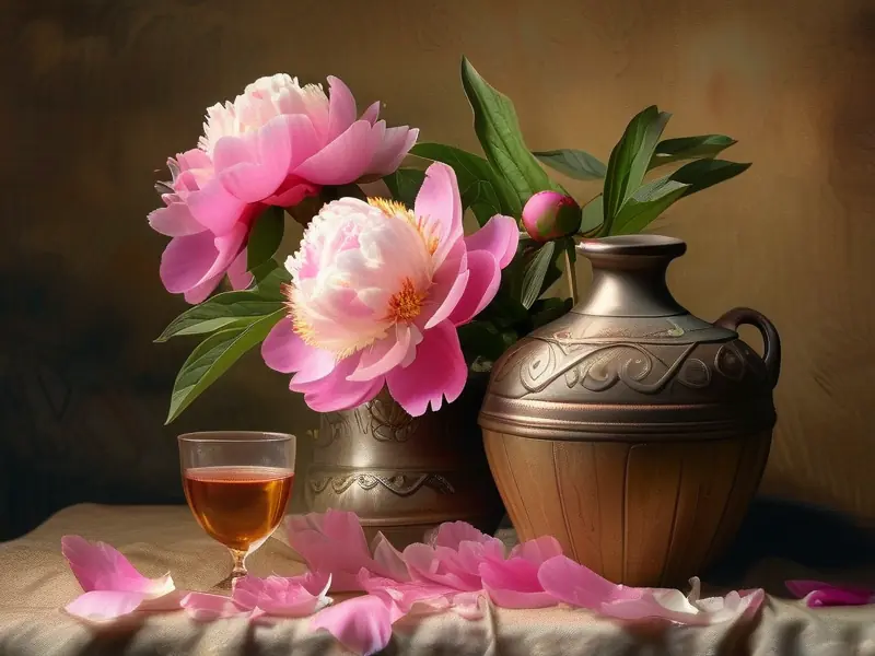 牡丹花酿酒过程展示