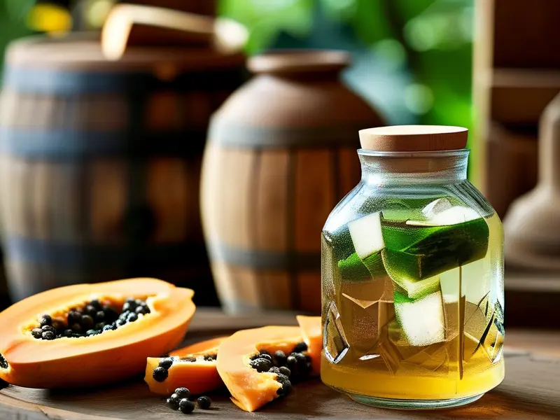 木瓜泡酒制作过程实拍图