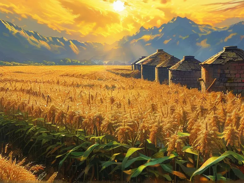 优质高粱产区酿酒场景