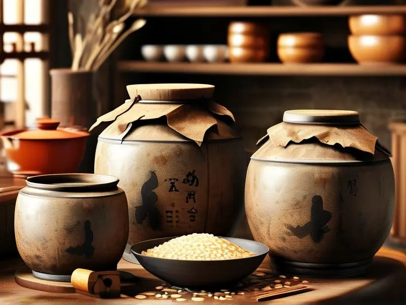 传统红米酒酿造过程展示