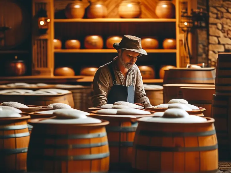 传统工艺酿制糯米酒的发酵过程实拍