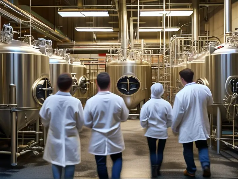 酿酒工程专业学生在实验室进行实践操作